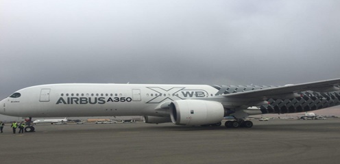 ایر باس A350 فرود آمده در فرودگاه مهرآباد را ببینید