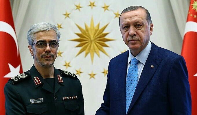 دیدار رئیس ستاد کل نیروهای مسلح ایران با اردوغان