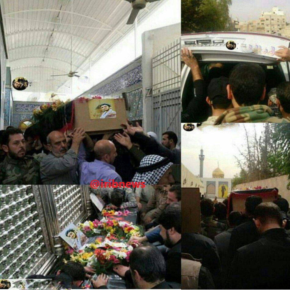 تشییع پيكر شهید محسن حججی در حرم
