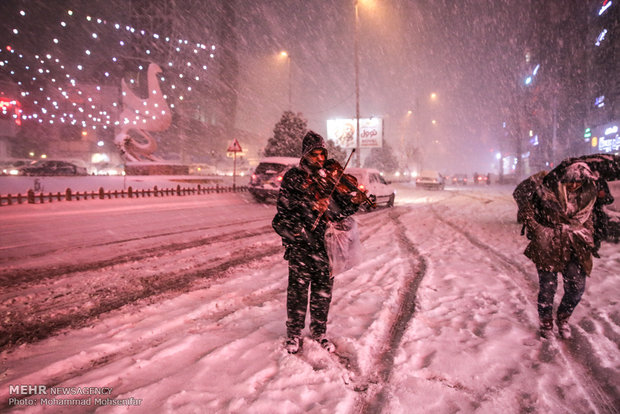 بارش برف و یخبندان در کرج