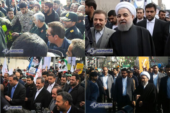 مقاماتی که در راهپیمایی 22بهمن حضور داشتند