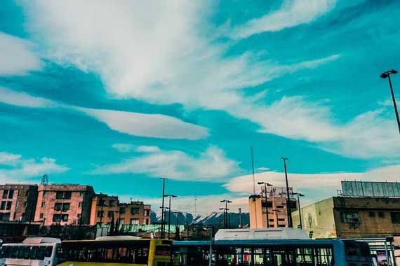 آسمان تهران در طی روز های زمستانی