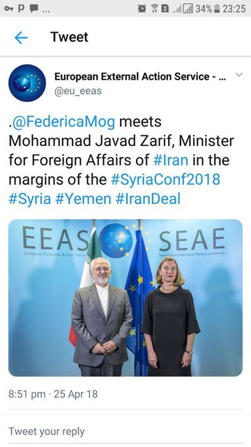دیدار ظریف وموگرینی در بروکسل