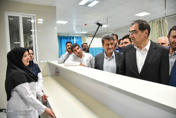 افتتاح بیمارستان ۳۲ تخت خوابی کوار با حضور وزیر بهداشت