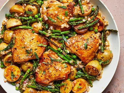 طرز تهیه ساق مرغ را با سبزیجات