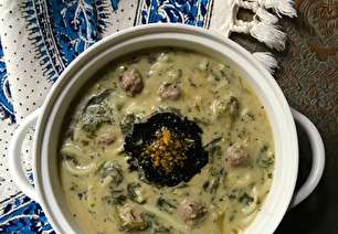 طرز تهیه آش اسفناج با گوشت قلقلی