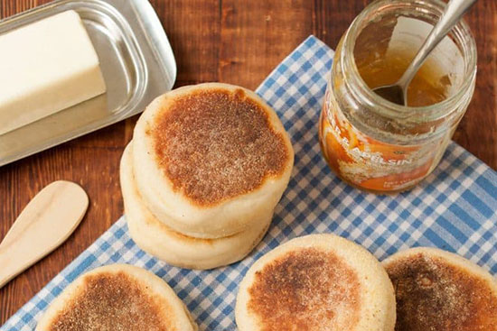 طرز تهیه نان مافین انگلیسی بدون فر