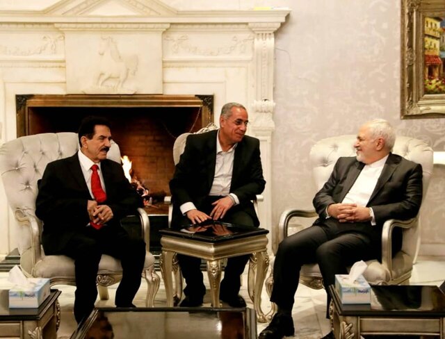 دیدار ظریف با دبیرکل اتحادیه میهنی کردستان