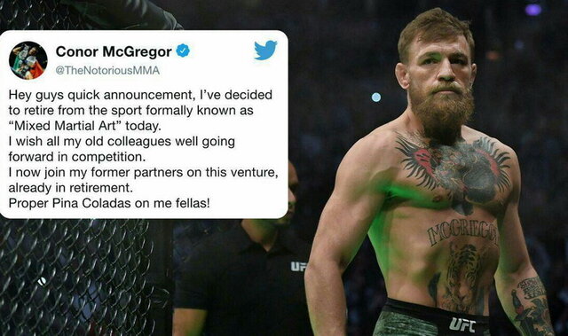 مک‌گریگور از MMA خداحافظی کرد