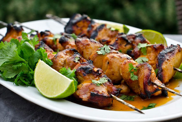 جوجه‌کباب عسلی با سس مخصوص تایلندی