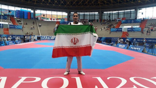 هادی پور دومین طلایی تکواندوی ایران در ایتالیا / هت تریک طلای آرمین در یونیورسیاد