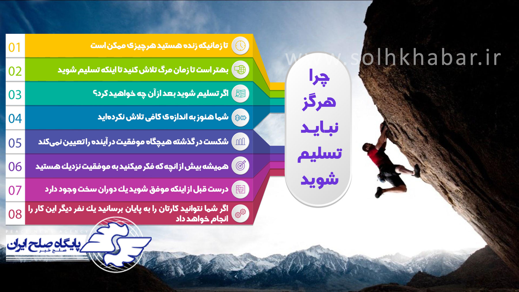 اینفوگرافیک | چرا هرگز نباید تسلیم شوید