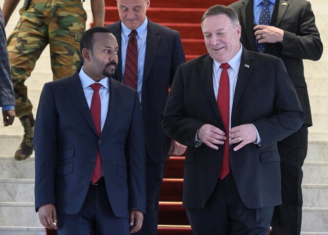 پامپئو با نخست وزیر اتیوپی دیدار کرد