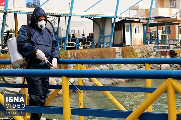 ویدئو / ضدعفونی کردن بنادر استان هرمزگان برای مقابله با کرونا