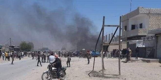 انفجار خودروی بمب گذاری شده در شهر تل‌ابیض کشته و زخمی برجای گذاشت
