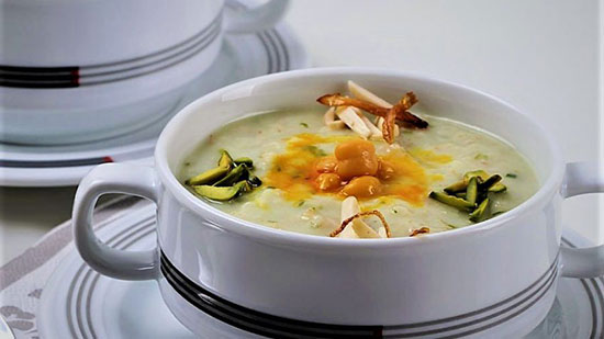 طرز تهیه‌ی آش گندم‌شیر کرمانی
