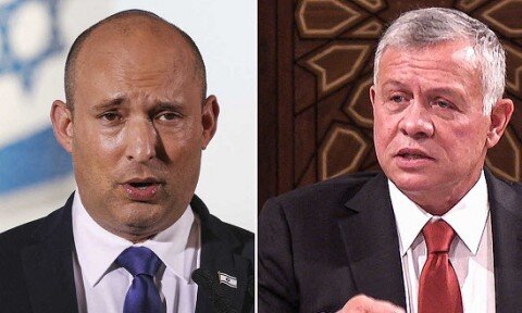 تاکید پادشاه اردن بر صلح فراگیر در اراضی فلسطینی در گفتگو با بنت