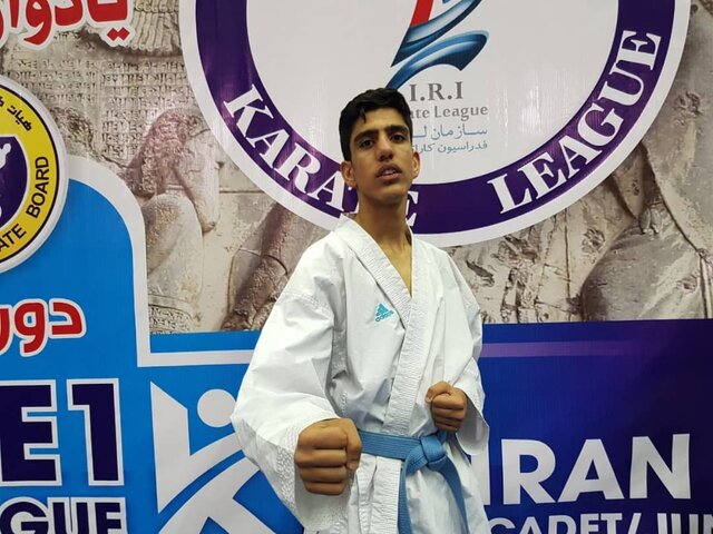 مدال نقره لیگ‌ کاراته وان ایران بر گردن نوجوان خوزستانی