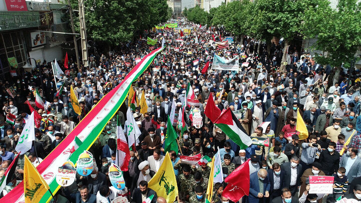حضور سفیر ونزوئلا در راهپیمایی روز جهانی قدس در ایران+ فیلم